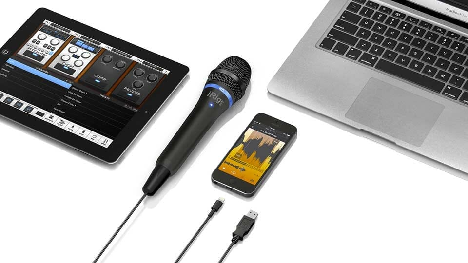 Micrófonos Lightning para iPhone 7 en Negro y en Plata: iRig Mic HD de IK Multimedia