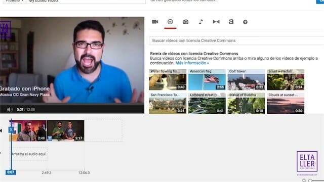 Editro de vídeos Creative Commons