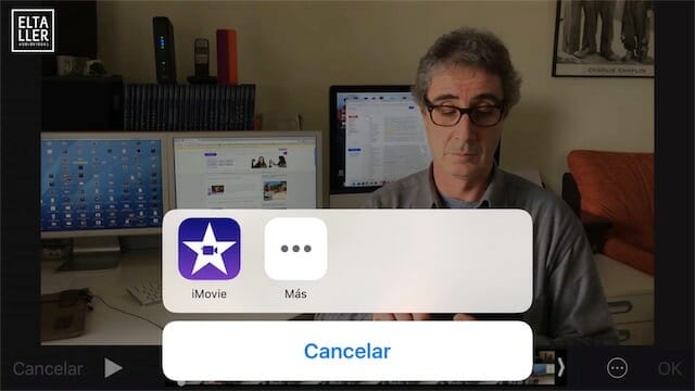 Acceso rápido al editor de vídeo iMovie