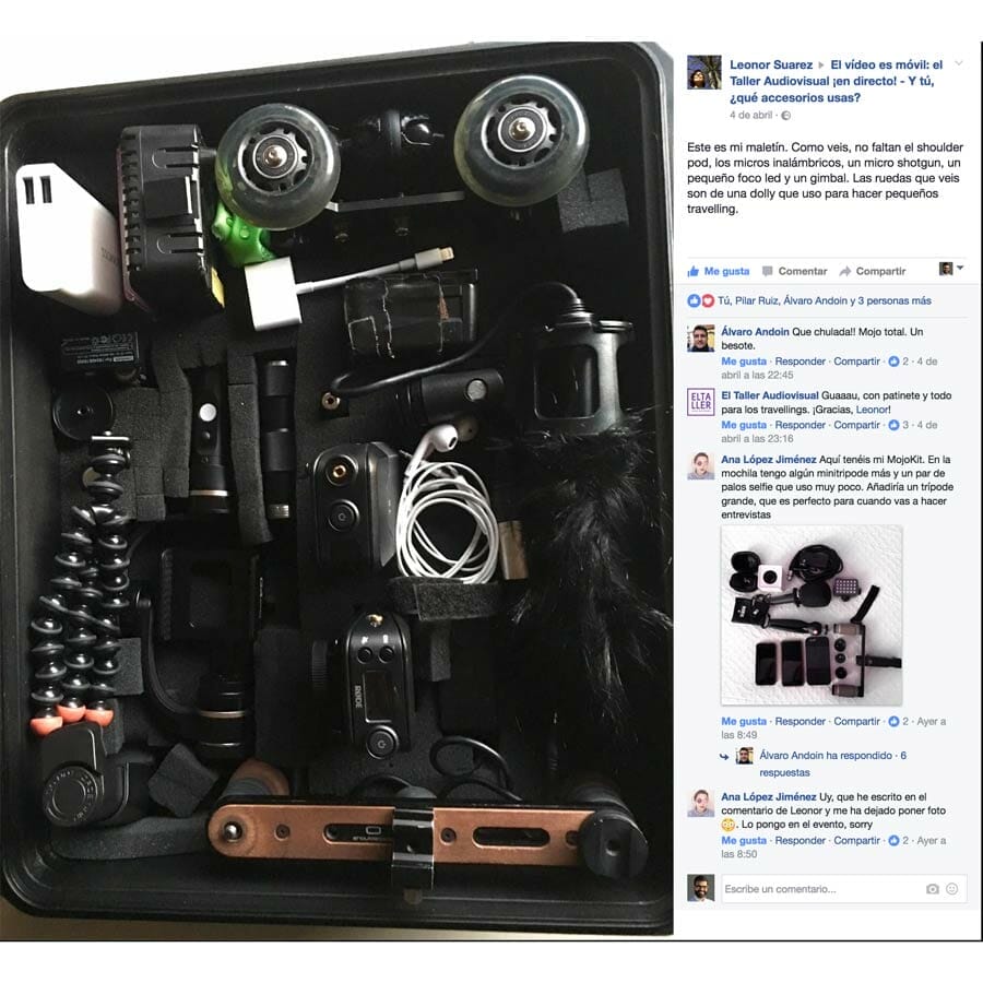 Accesorios para grabar vídeo con móviles de la periodista MOJO Leonor Suárez de RTA