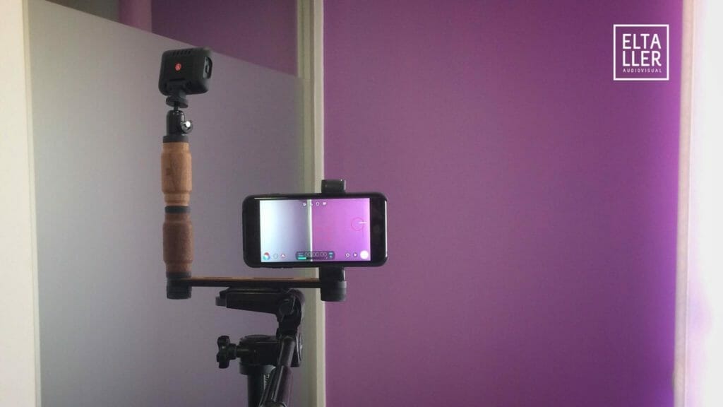 Foco led Lumimuse 3 con Shoulderpod X1 preparado para grabar