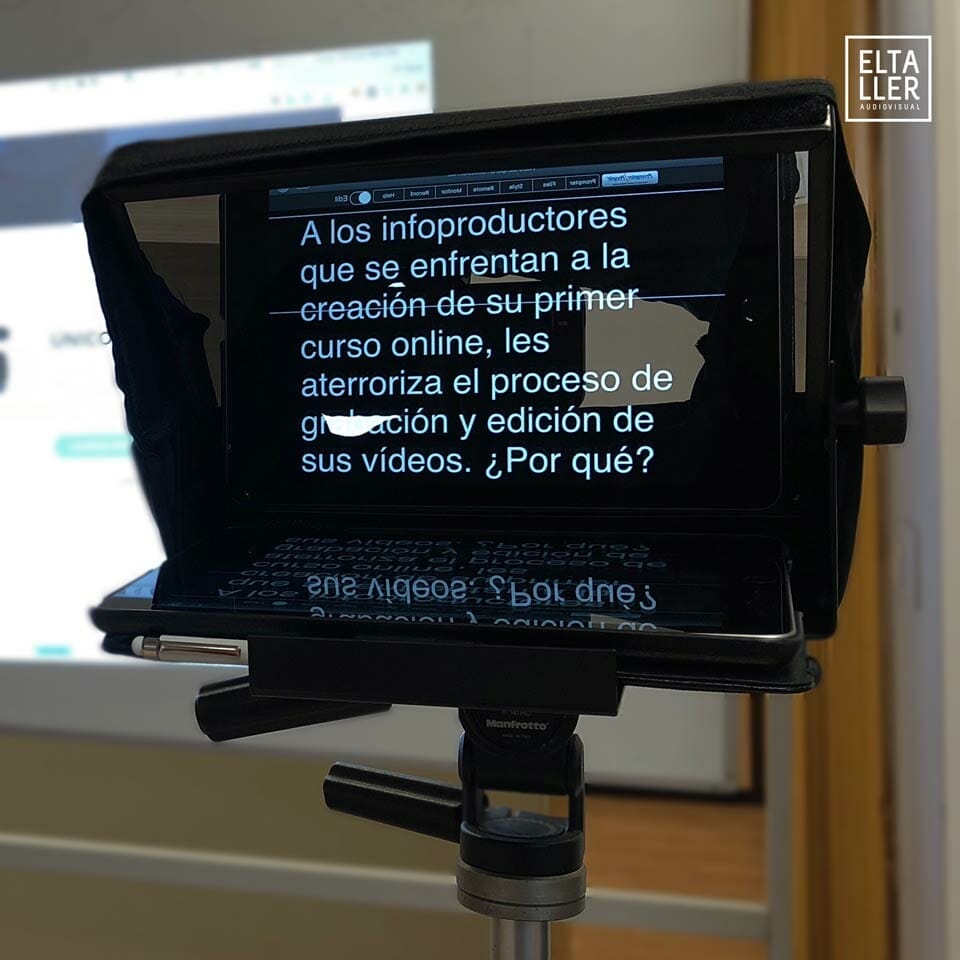 Mostramos como usar el Teleprompter en una clase de vídeo con moviles