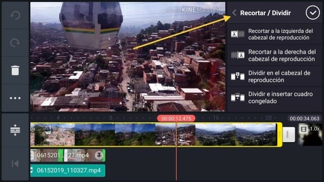 edición vídeo en movil kinemaster