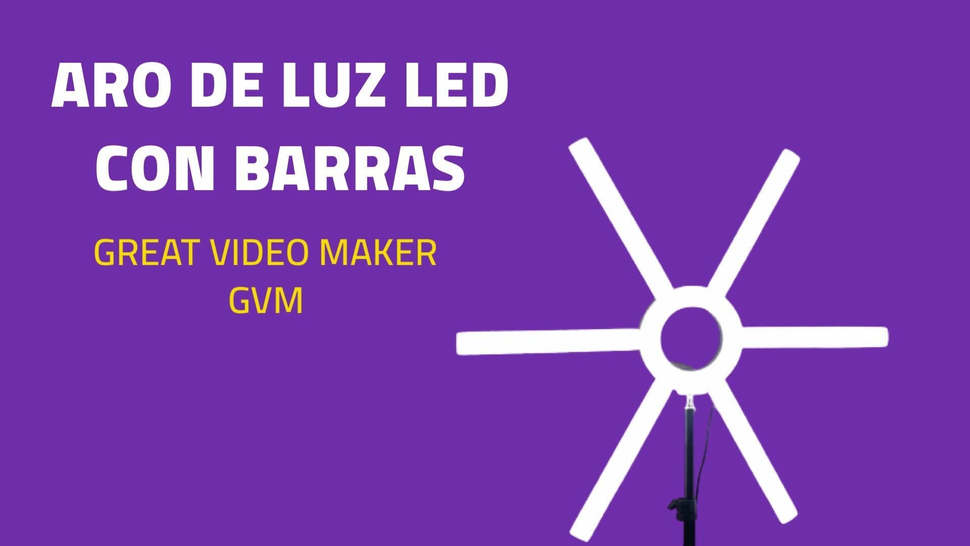 Descubre el aro de luz Led con barras de Great Video Maker