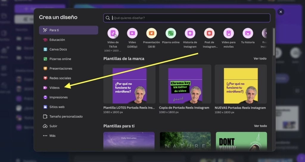Cómo hacer vídeos con Canva