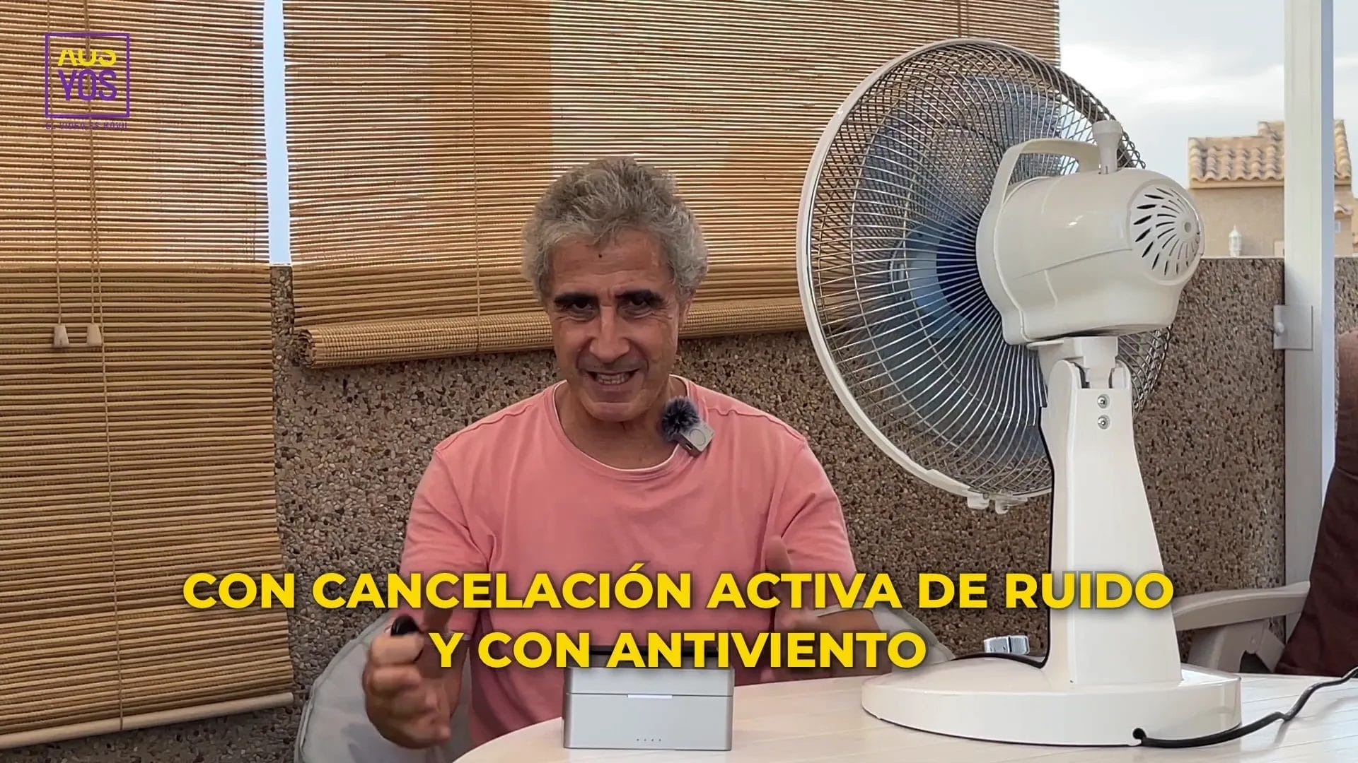 Prueba de cancelación activa de ruido con ventilador en modo turbo